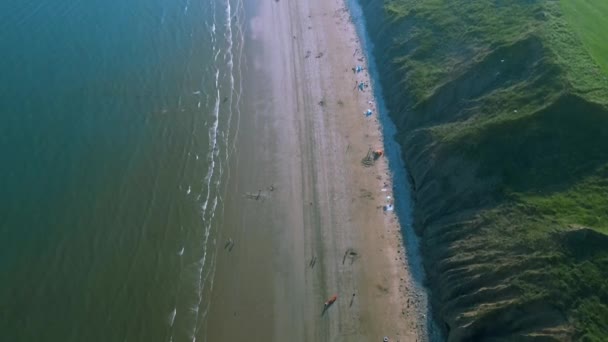 Letecký Výhled Pláž Moře — Stock video