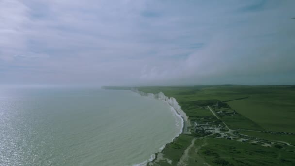 Letecký Pohled Anglický Oceán Pláže — Stock video
