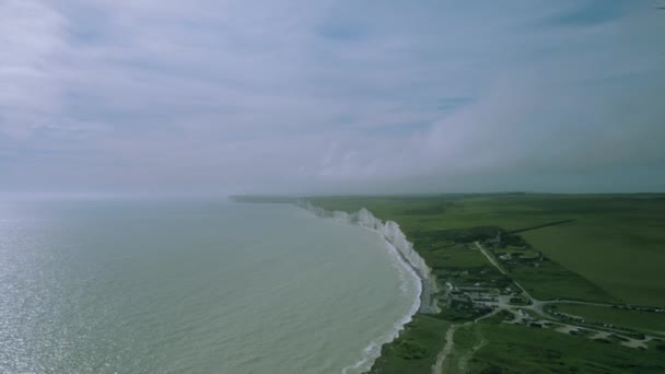 Widok Lotu Ptaka Siedmiu Sióstr Sussex — Wideo stockowe