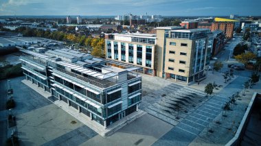 Londra 'nın modern şehrinin hava manzarası, İngiltere
