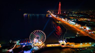 ferris wheel in the amusement park at night