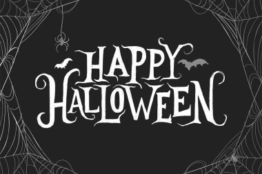 Harfli Cadılar Bayramı kartı