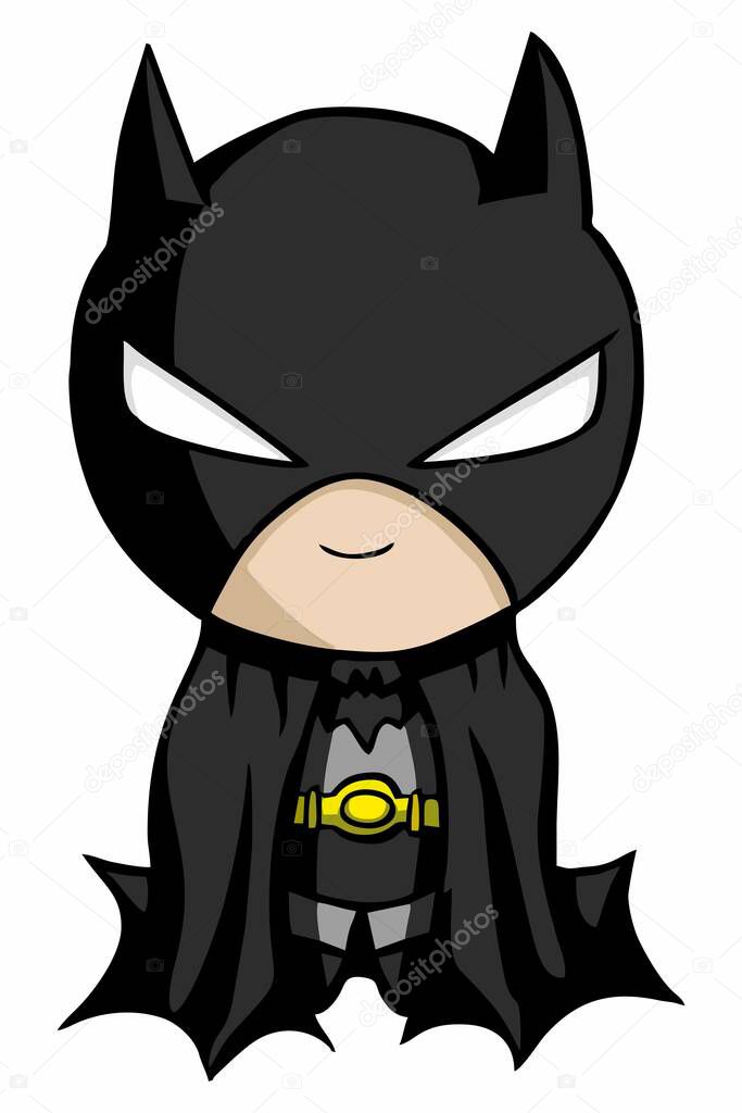 Vector illustration of a cartoon batman