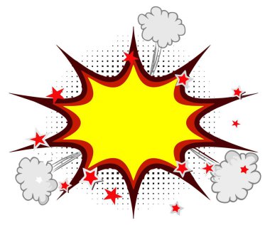 Patlamalı komik konuşma balonu. vektör illüstrasyonu.
