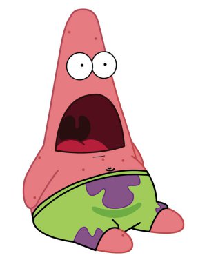 Korkmuş ve korkmuş karakter Patrick Star