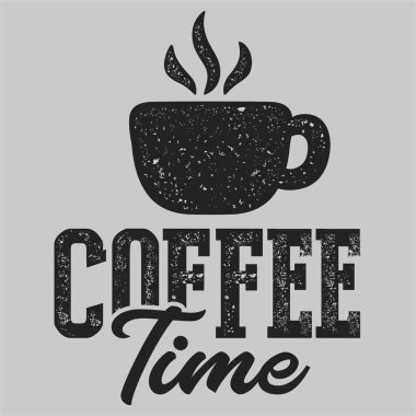 Kahve saati harfleri. vektör illüstrasyonu