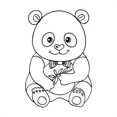 Beyaz arka plan üzerinde oturan sevimli ayıcık