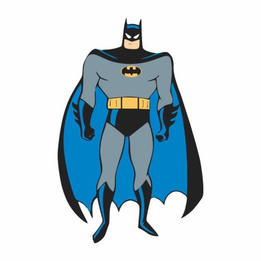 izole edilmiş süper kahraman Batman çizgi film vektör tasarımı