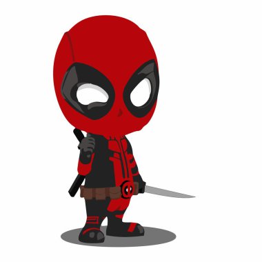 Süper kahraman ölüm bilardo kostümünün vektör çizimi