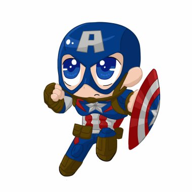 Vektör çizimleri karakter Kaptan Amerika İntikamcıları