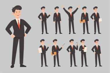 iş adamı karakter vektör çizimi tasarımı