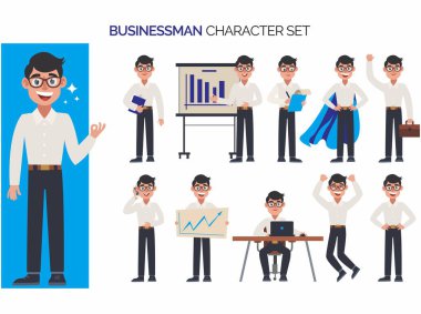 İş adamı karakter vektör dizaynı