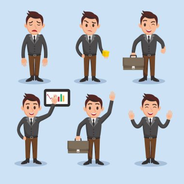 İş adamı karakter vektörü kümesi