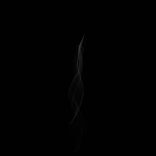 White Swirl Smoke Isolated Black Background — Stock Photo, Image