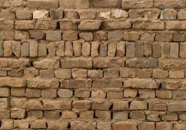 Arka plan için çamurdan tuğla duvar    