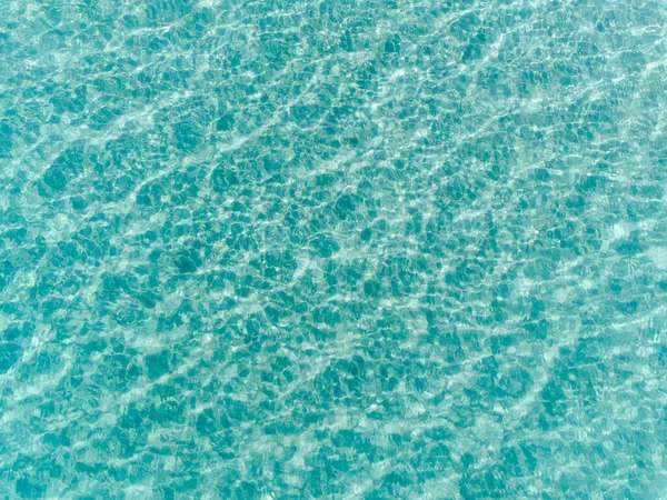 Aerial View Beautiful Tropical Turquoise Ocean Sea Waters Shallow Waves — Stock Photo, Image