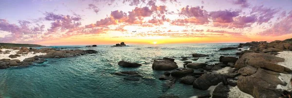 Piękny Zachód Słońca Nad Morzem Margaret River Australia Zachodnia — Zdjęcie stockowe
