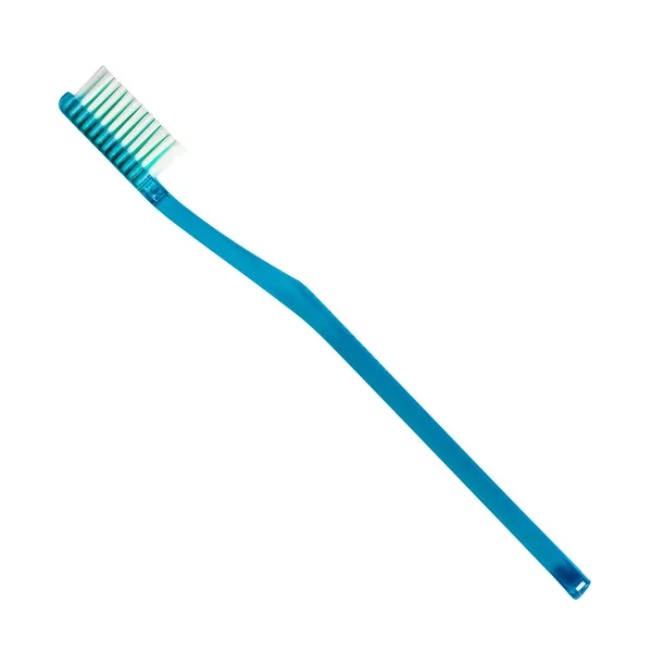 Blauwe Tandenborstel Geïsoleerd Een Witte Achtergrond — Stockfoto