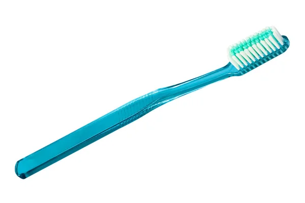 Blaue Zahnbürste Isoliert Auf Weißem Hintergrund — Stockfoto