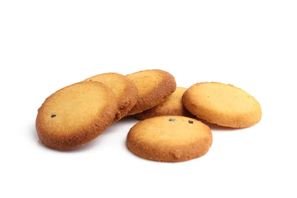 Датське Масло Масляне Печиво Ізольоване Білому Пекарні — стокове фото