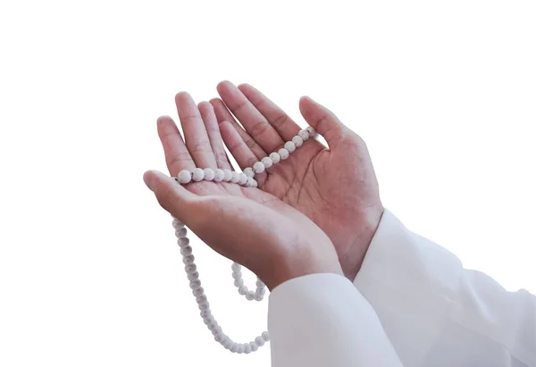 stock image Human Hands praying on white background with clipping path.