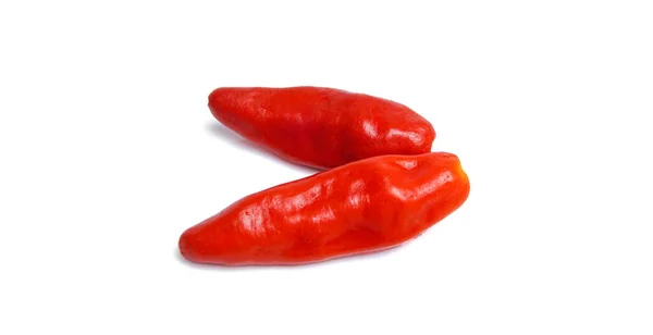 Chilischote Isoliert Auf Weißem Hintergrund Chili Schnitzel — Stockfoto
