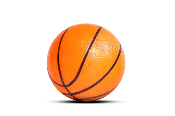 Rubber Basketbal Speelgoed Geïsoleerd Witte Achtergrond — Stockfoto