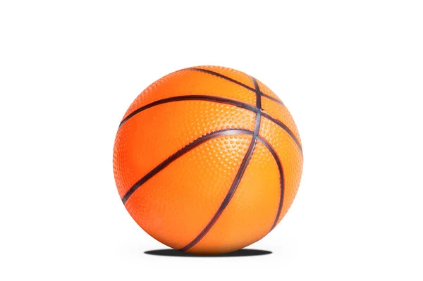 Gummi Basketball Spielzeug Isoliert Auf Weißem Hintergrund — Stockfoto
