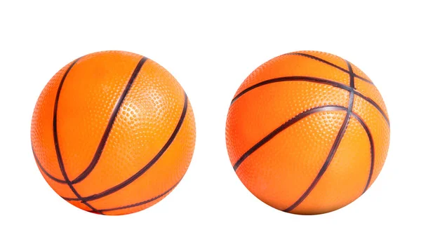 Gummi Basketball Spielzeug Isoliert Auf Weißem Hintergrund — Stockfoto