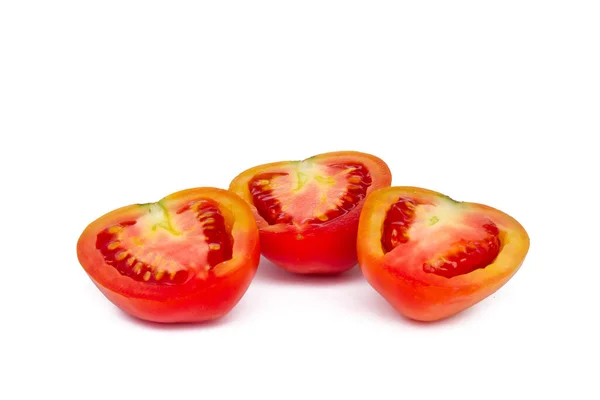 Tomato Isolated White Background Fresh Red Tomato Clipping Path — Stock Photo, Image