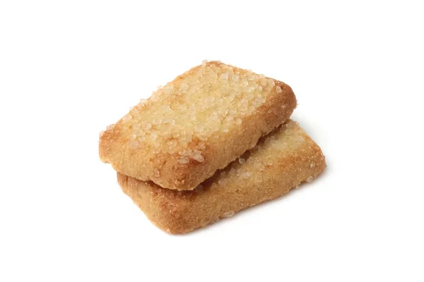 Датское Печенье Маслом Белом Фоне — стоковое фото
