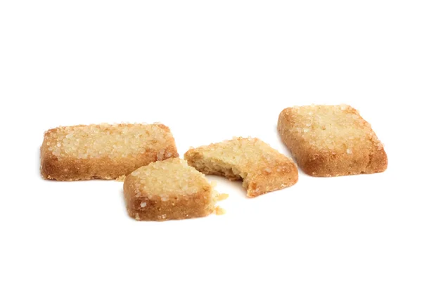Dansk Smör Cookie Isolerad Vit Bakgrund — Stockfoto