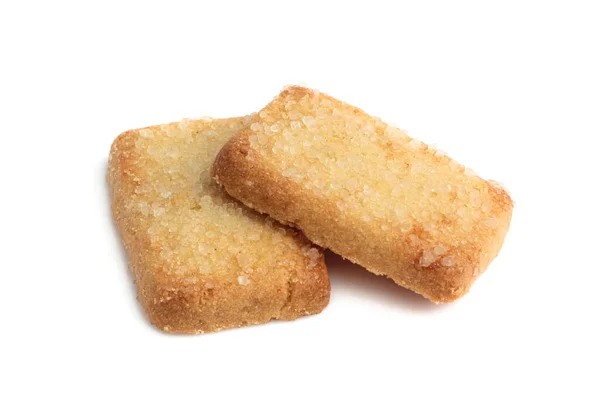 Dánské Máslo Cookie Izolované Bílém Pozadí — Stock fotografie