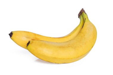 kırpma yolu ve tam derinlik alan ile beyaz arkaplanda izole muz.