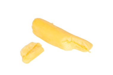 Tapai Cassava. Mayalanmış kasavadan yapılmış. beyaz arka planda izole edilmiş yiyecek konsepti