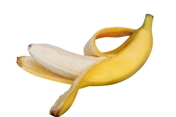 stock image banana isolated on white background with clipping path and full depth of field.