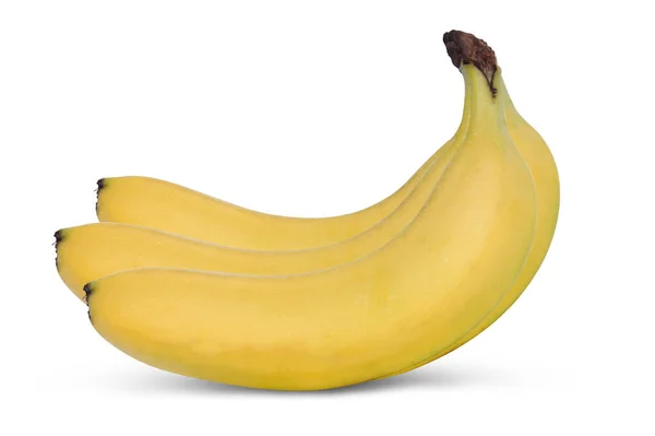 Banana Isolated White Background Clipping Path Full Depth Field — Stock Photo, Image