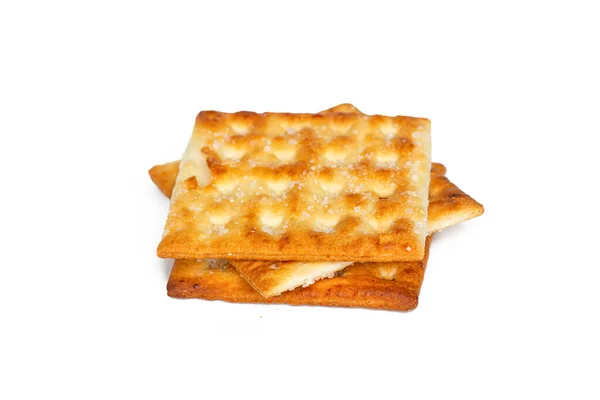 Cracker Con Zucchero Isolato Sullo Sfondo Bianco — Foto Stock
