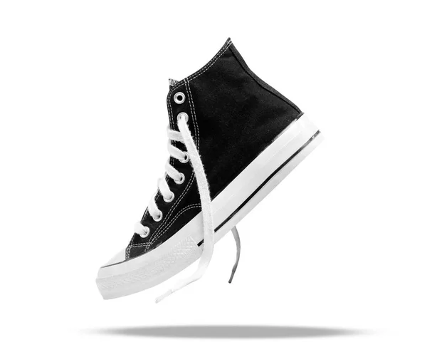 Black Sneakers Chucks Taylor Isolated White Background — Stock Photo, Image