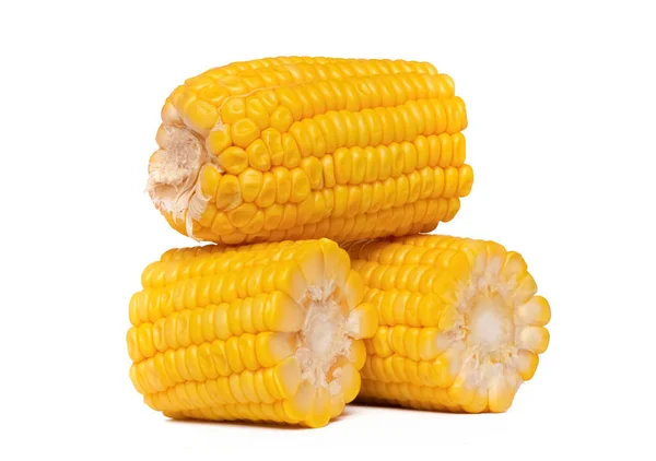 Kukuřice Izolované Bílém Pozadí — Stock fotografie