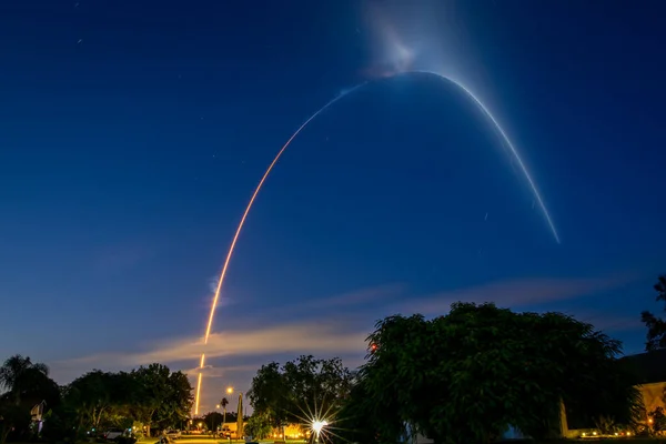 Capture Rocket Lenyűgöző Naplemente Indítása Floridában Jogdíjmentes Stock Képek