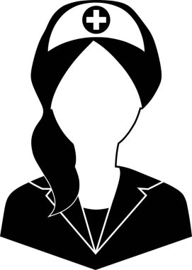 Uzun saçlı basit bir hemşire.