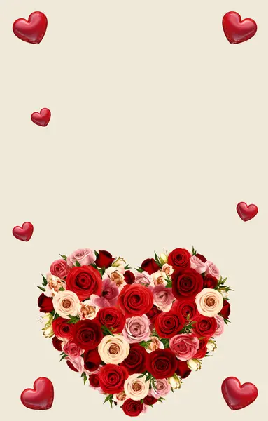 Sevgi ve minnettarlığı ifade eden bir kartpostal. Metin için boşluk