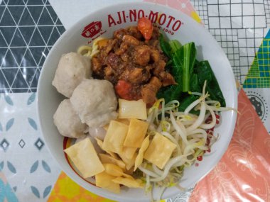 Lezzetli Asya mutfağının yakın görüntüsü 