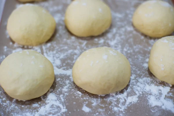 close up of the dough with the process of baking