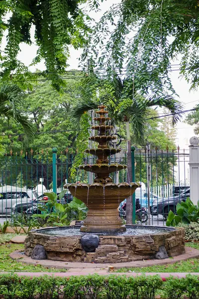 stock image beautiful fountain in the park