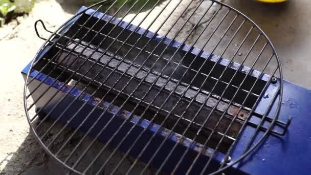 Catfish Given Special Spices Grilled Placed Tray Looks Delicious Fresh — Stock Video