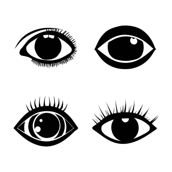 Lidské Oči Zapadly Vektorové Otevřené Oko — Stockový vektor