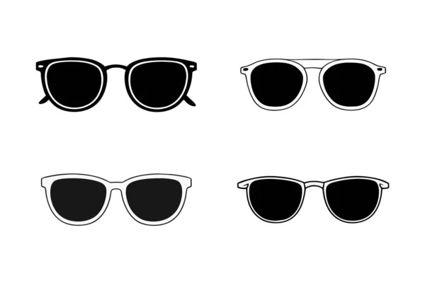 Solglasögonen Går Ner Cool Vektor Isolerad Glasögon — Stock vektor