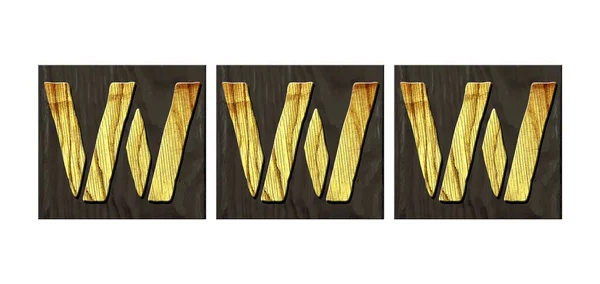 Www Λέξη Από Ξύλινα Γράμματα Απομονωμένο Λευκό Φόντο Στοιχείο Σχεδιασμού — Φωτογραφία Αρχείου